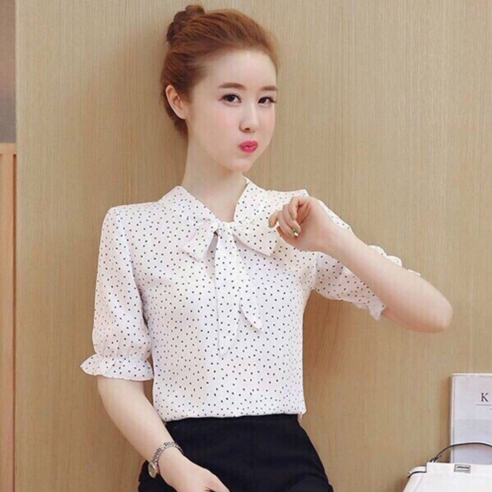 Áo Sơ Mi Nữ Chấm Bi MIA HK-SM0MIA3 (Đen)