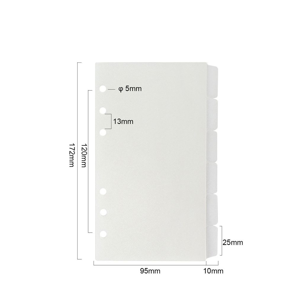 PVC Creative Separator Page for A5/A6 Notebook Loose Leaf Notebook ...