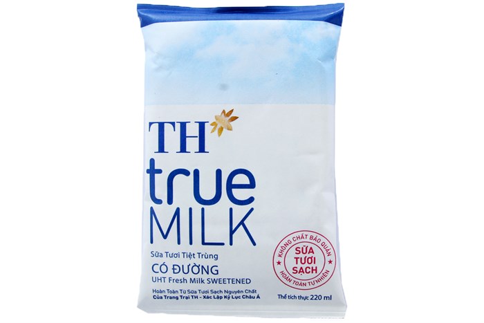 Sữa tươi tiệt trùng TH True Milk - Bịch 220ml