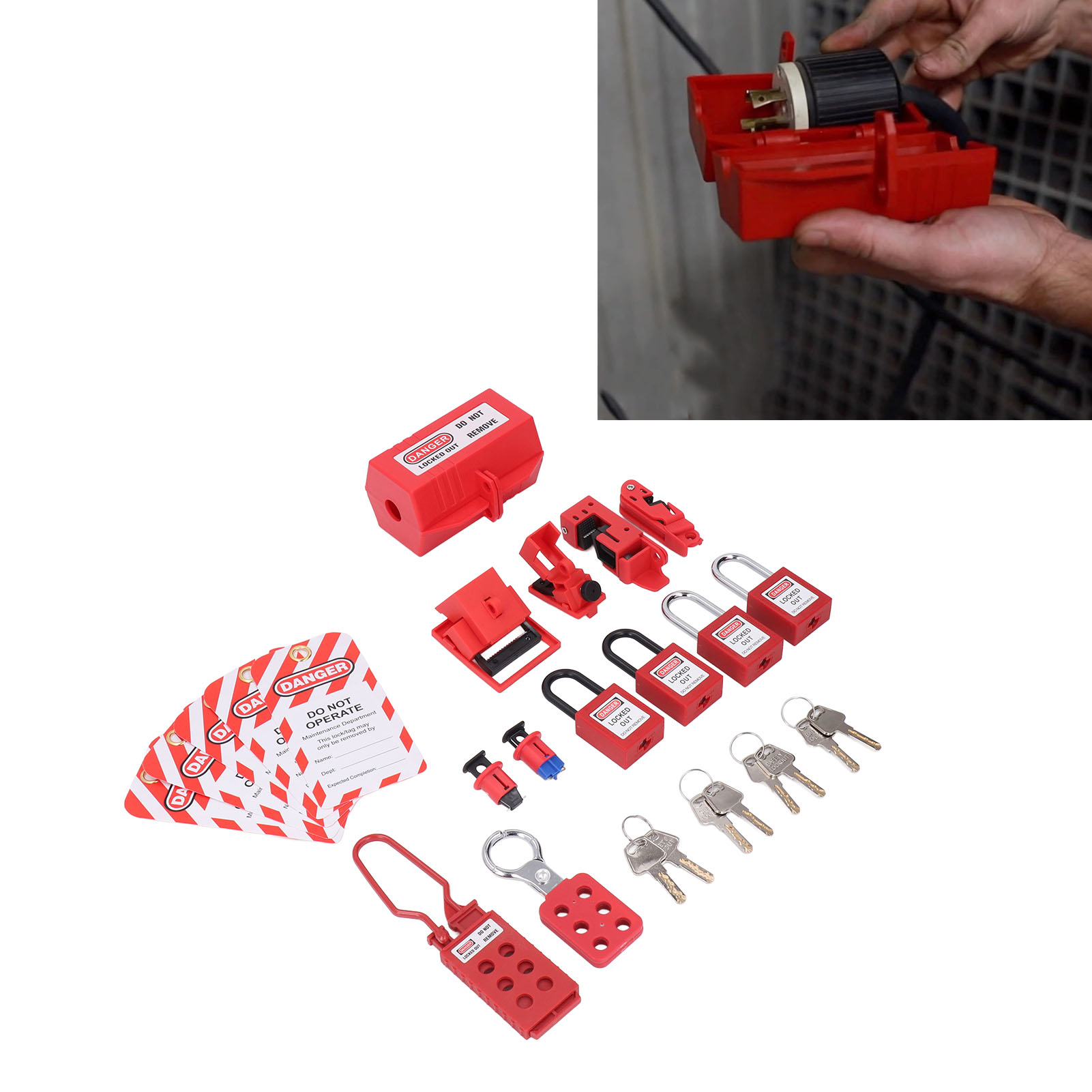 Lockout Tagout Kit Multifunctional Lockout Tag for Electrical Equipment