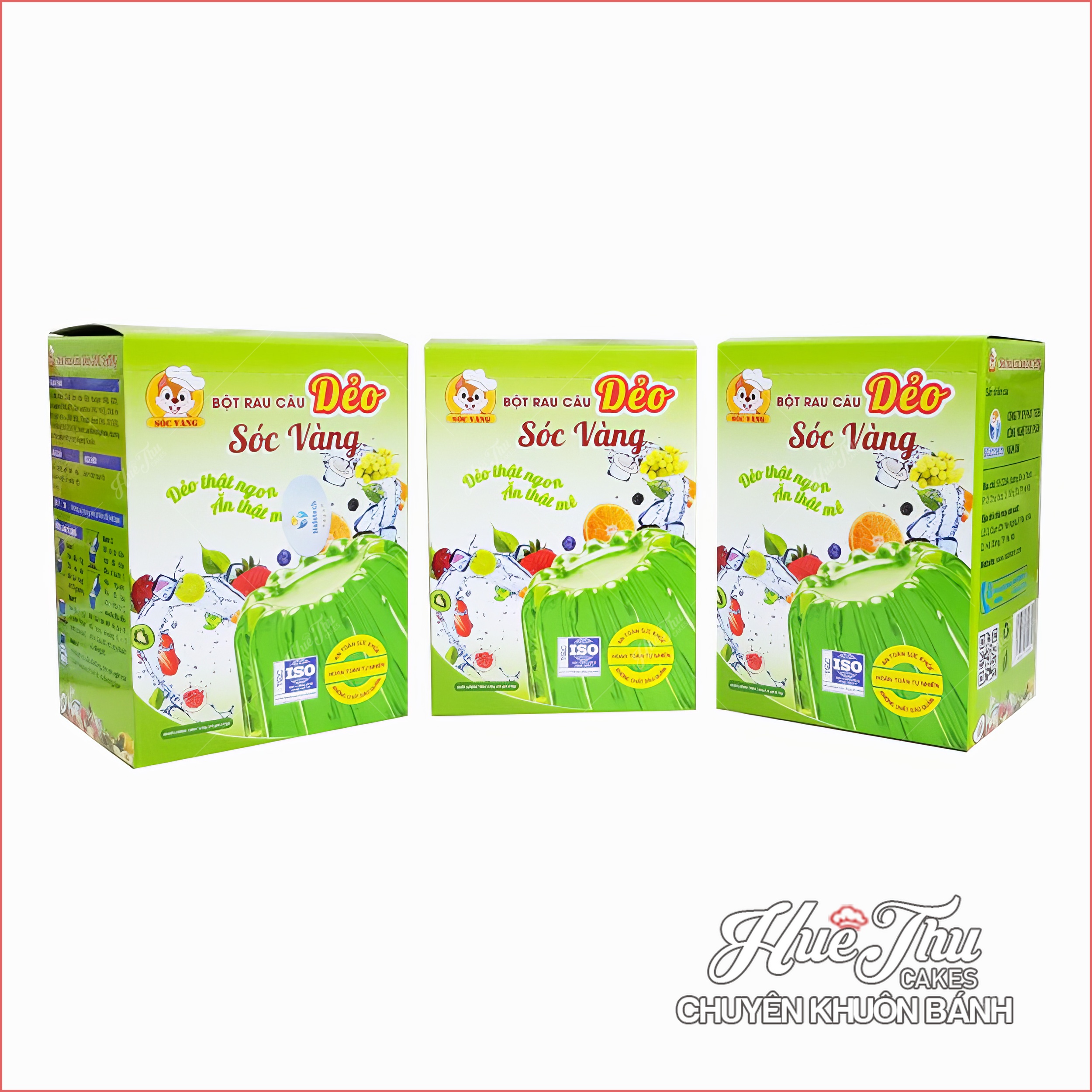 Bột rau câu dẻo Sóc Vàng (jelly - Sóc Xanh) gói 12g