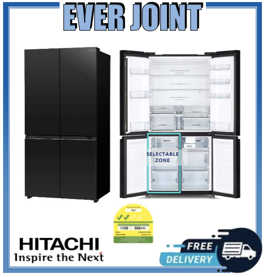 [Free Gift] Hitachi RWB710PMS2 French Door Inverter Refrigerator