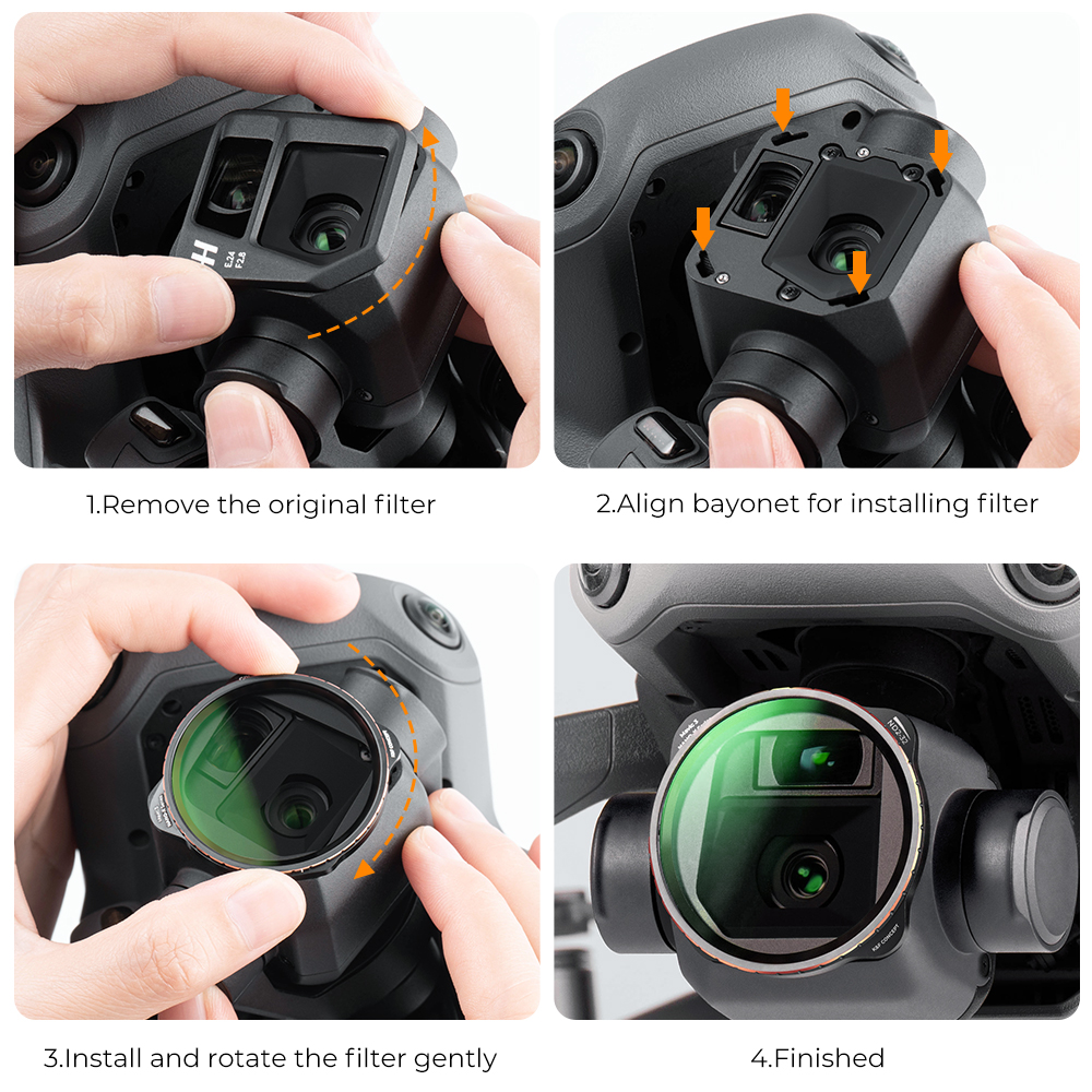 K&F Concept Variable ND2-ND32 (1-5 Stops) ND Filter for DJI Mavic 3/Mavic 3 Cine, Neutral Density Filter