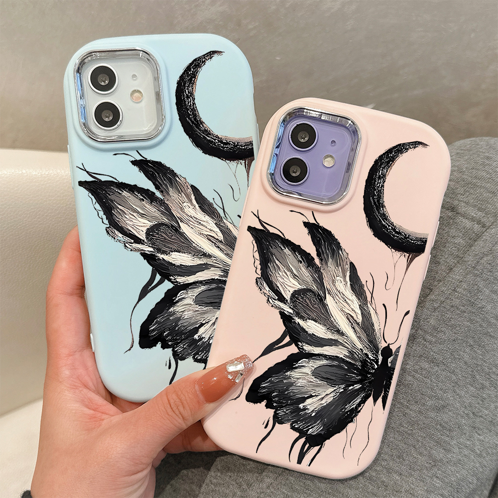 UCUC for Infinix Smart 7 Tecno Spark Go 2023 Pop 7 Pro Back Cover Half a Butterfly Luxury Plating Lens Soft Candy Phone Case. 
