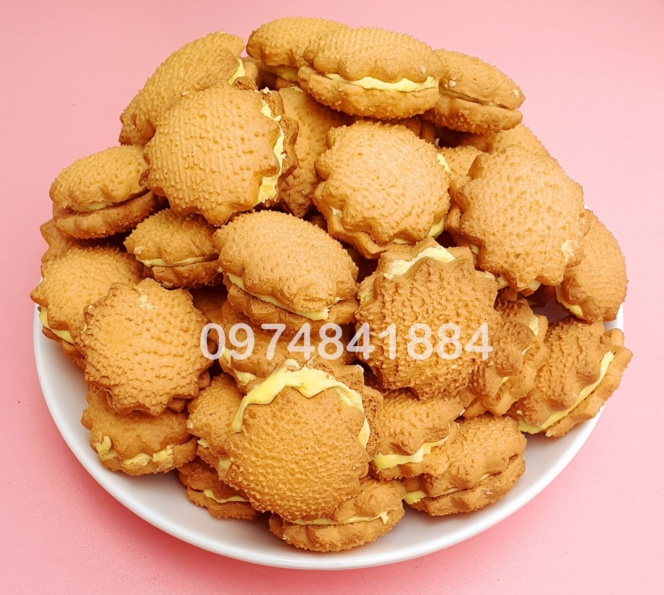 Bánh quy bơ nhân kem sầu riêng thơm ngon 1kg/ 500g/ 250g - đồ ăn vặt