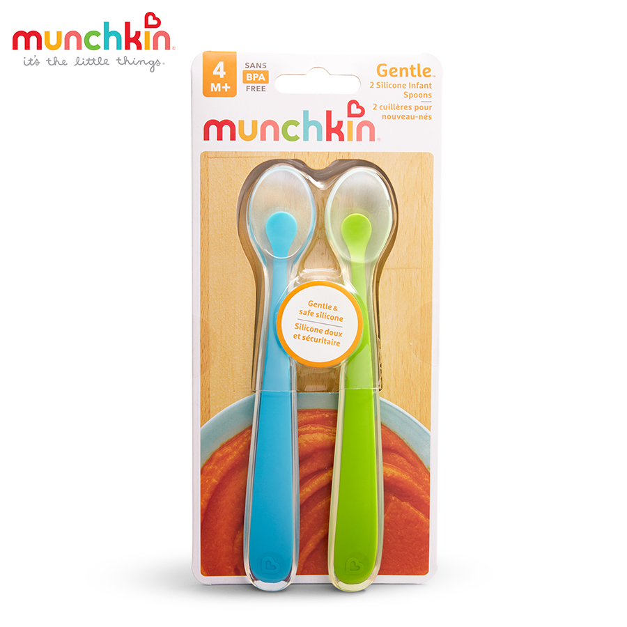[HCM]Bộ 2 thìa silicon Munchkin MK27106 - Chính Hãng