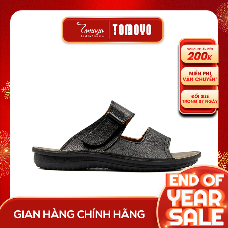 SIÊU SALE 7.7 | Giảm 30% đơn 199k - Dép Nam Da Bò Thật Tomoyo TMD10101