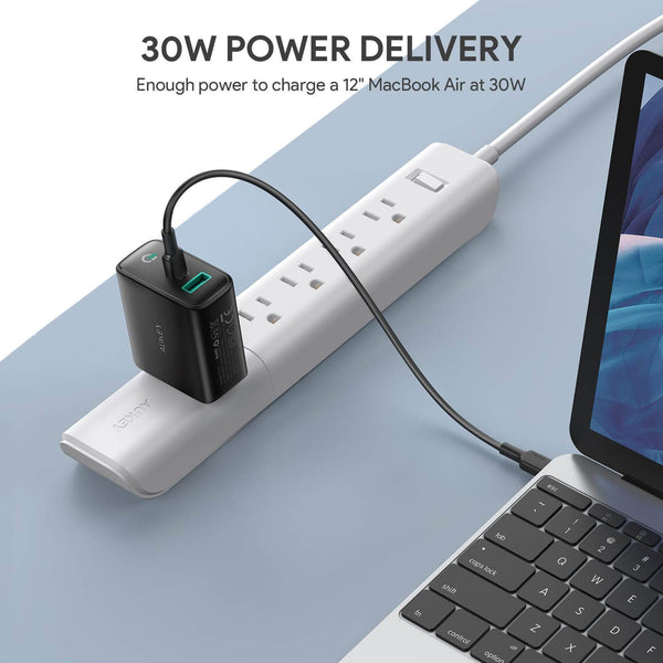 Củ Sạc Aukey PA-D1 2 cổng USB 12W Type-C Power Delivery 30W