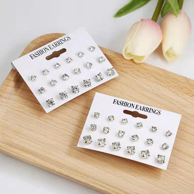 Fashion%20Simple%209%20Pairs/set%20Mix%20Stud%20Earrings%20Set%20Square%20Geometric%20Earrings%20For%20Women%20New%20Rhinestone%20Crystal%20Earrings%20Jewelry%20XIEGONG%20-%20Image%202