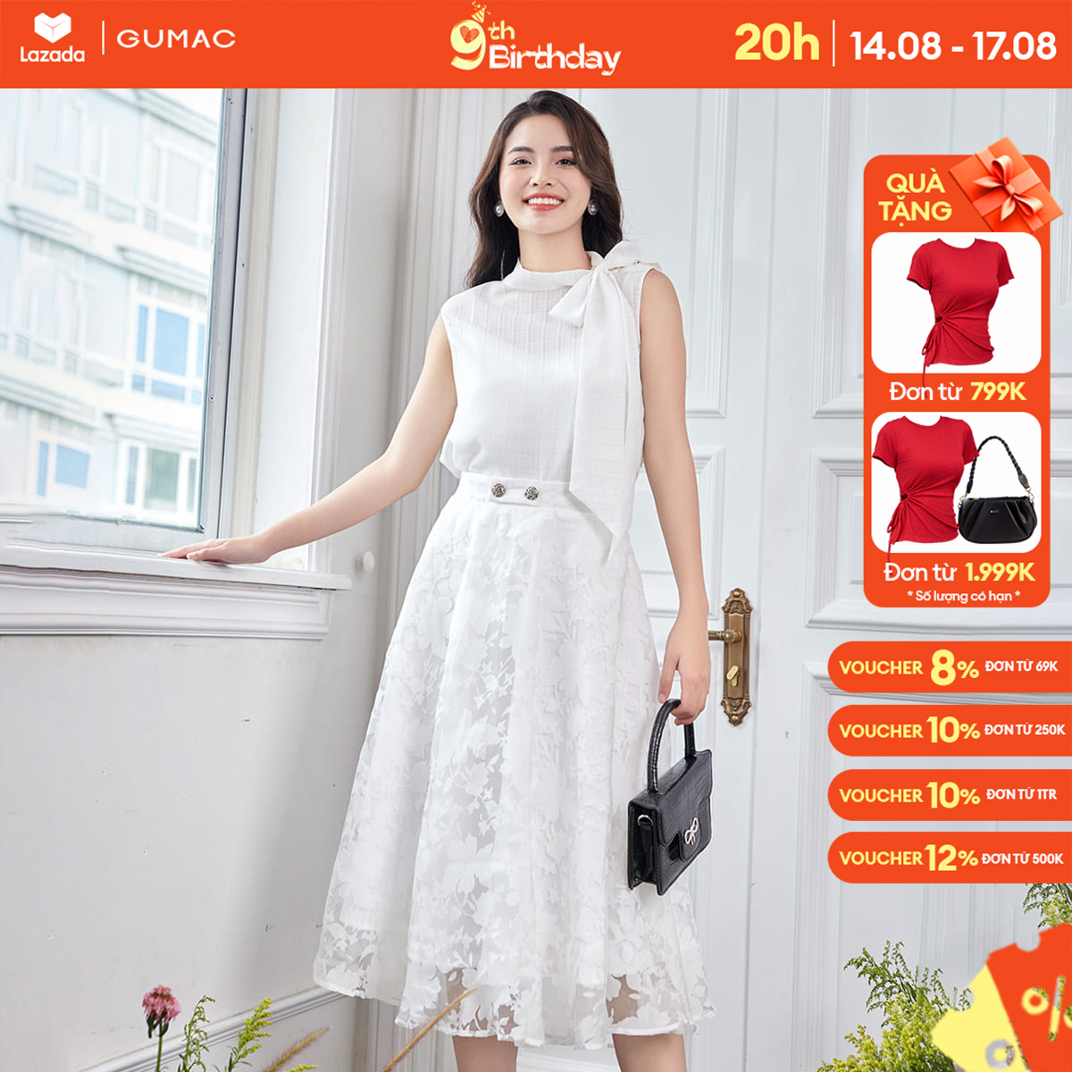 Chân váy a xòe thời trang gumac vd12034