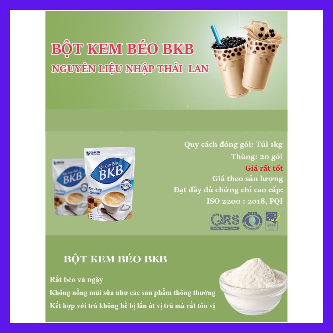 Bột kem béo BKB gói 1kg, bột sữa béo, bôt béo (pha trà sữa siêu ngon)/ MS99
