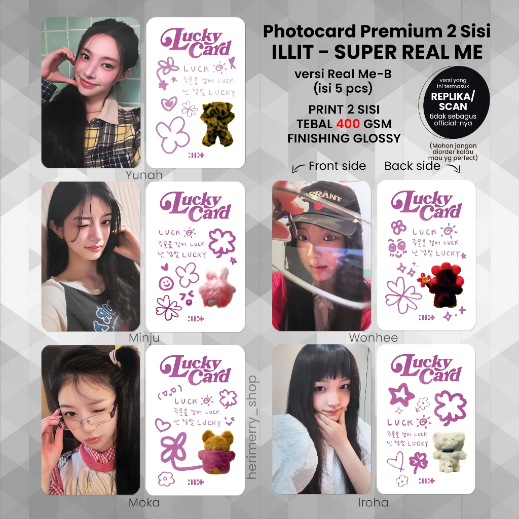 ISI 5 PCS) Photocard ILLIT Super Real Me Magnetic - PC Premium 2
