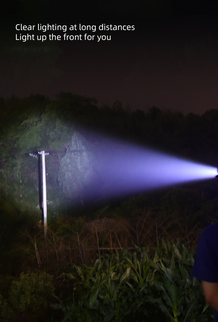 Digital sensor headlamp, lightweight head-mounted lighting, outdoor rechargeable super bright headlamp