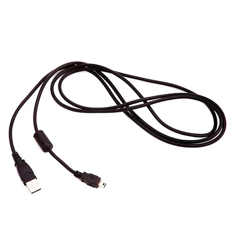 USB 2.0 Black 5-Pin Data Charger Cable 1.8M For Ps3 Game Wireless Controller Connect Computer Play And Charge