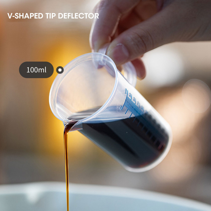 Nhựa tốt nghiệp cốc đo lường nhà bếp Baking lỏng biện pháp Jug cup container trong suốt đổ vòi Cốc Trộn công cụ
