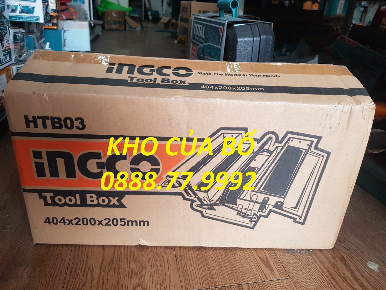 Hộp đựng đồ nghề (400x200x195mm) Ingco HTB03