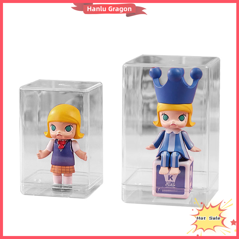Hanlu 1Pc Figure Doll Display Box Small Model Storage Box Dust-Proof Box Protection Case Transparent Showcase Organizer Display Rack