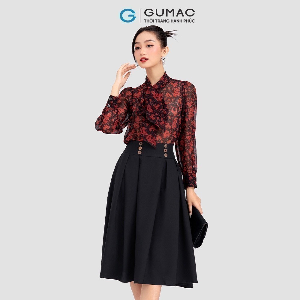 [25 - 29.4 |Voucher 8-12%] Áo kiểu thắt nơ GUMAC AD03066