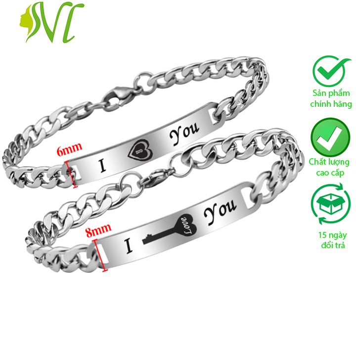 Lắc tay cặp đôi hoàn hảo không đen, dị ứng (1 cặp) - Người Đẹp Vì Lụa