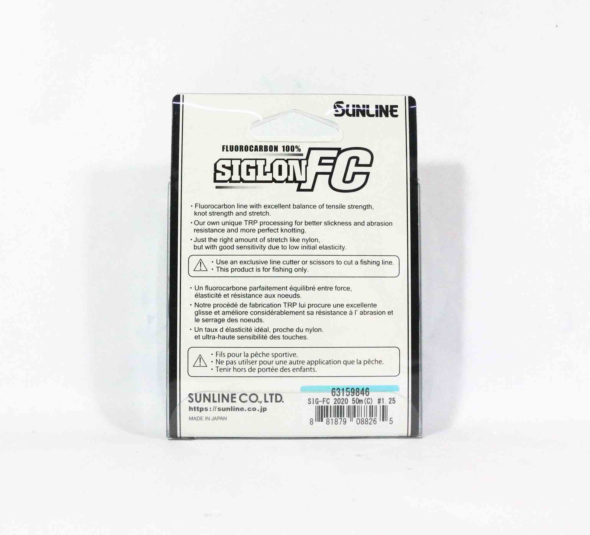 Sunligne Fluorocarbon Leader Siglon FC 100% 50m 6lb Diameter