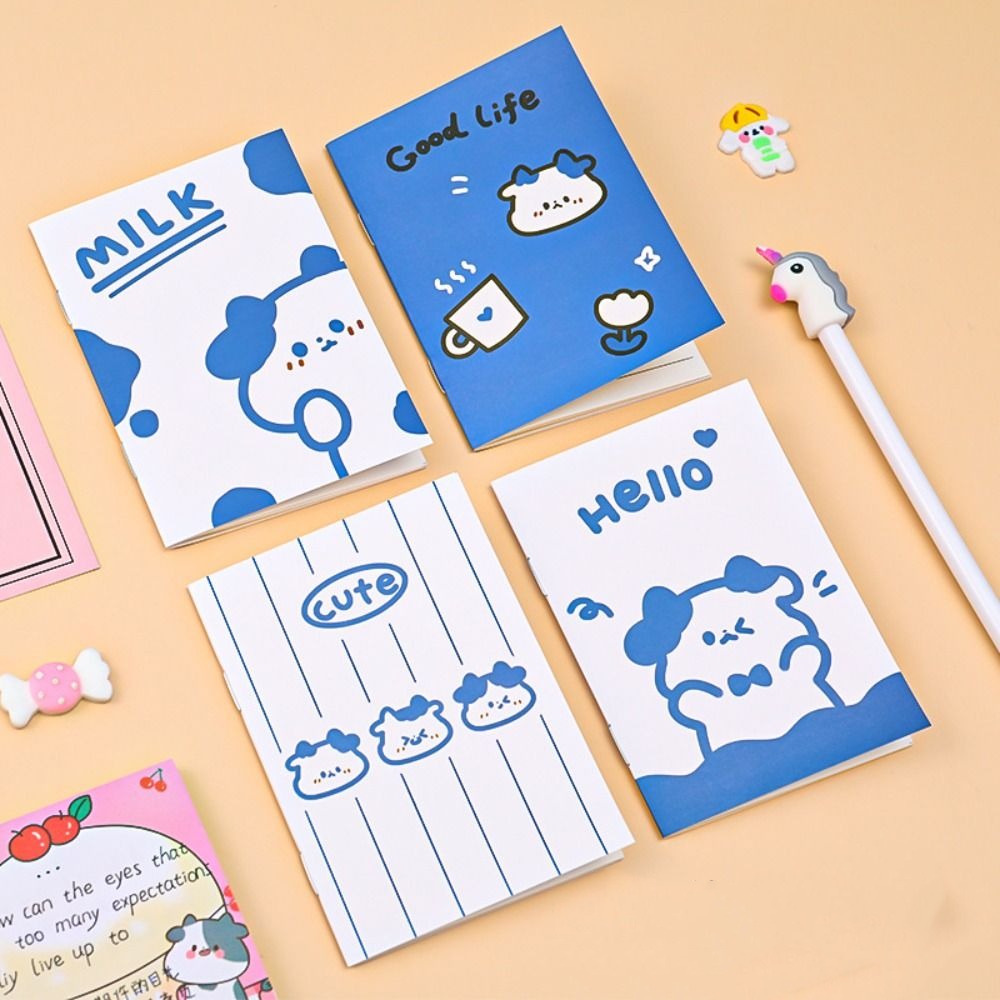 MMLUCK 4PCS Words Mini Pocket Notepad Notes Diary Cute Pocket Note Book Kawaii Memo Portable Mini Notebook Award Gift
