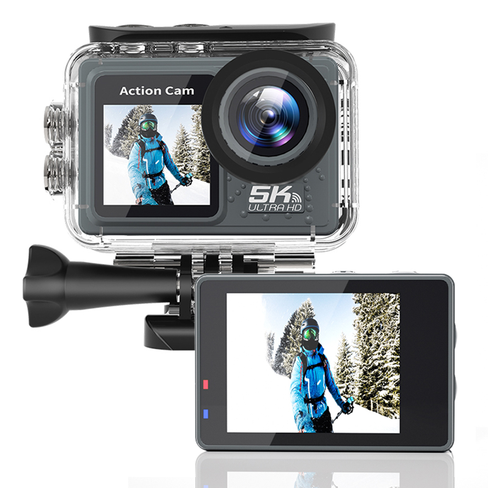 Drop Kick Camera 5K 4K 60FPS Action Anti-shake WIFI Sports Cam Dual Screen Diving Mini ...