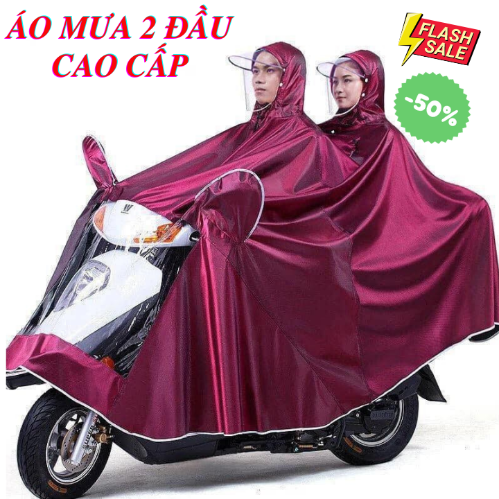 ÁO MƯA ĐÔI 2 CỔ CAO CẤP HÀNG- ÁO MƯA 1 NGƯỜI 2 NGƯỜI - ÁO MƯA ĐÔI 2 ĐẦU NHIỀU MÀU - ÁO MƯA CAO CẤP SIÊU NHẸ CHO 2 NGƯỜI - ÁO MƯA 2 ĐẦU TIỆN DỤNG - ÁO MƯA 2 ĐẦU KÍCH THƯỚC LỚN CỰC TIỆN DỤNG.