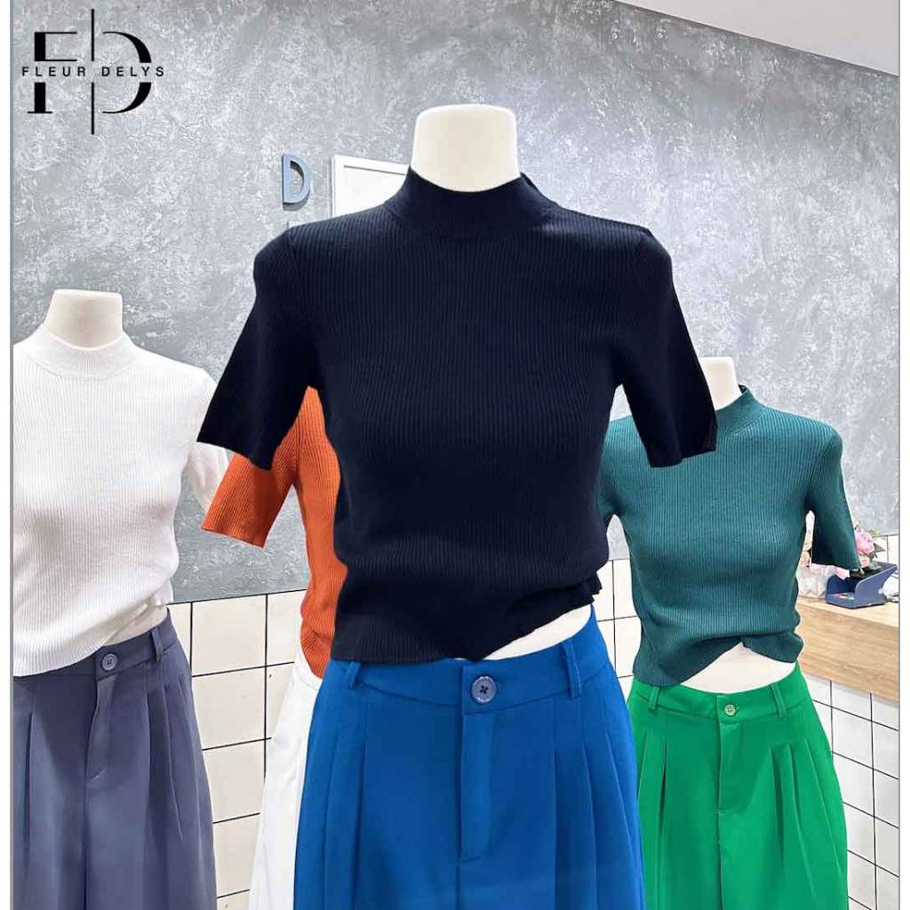 Áo len tăm cổ 3 phân Delys tay lỡ - AC312
