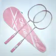 ภาพขนาดย่อของภาพหน้าปกสินค้าTH BE ALONE Double alloy badminton racket sle for beginners Professional game use home game party game Available in two colors pink, blue จากร้าน TH BE ALONE บน Lazada ภาพที่ 2