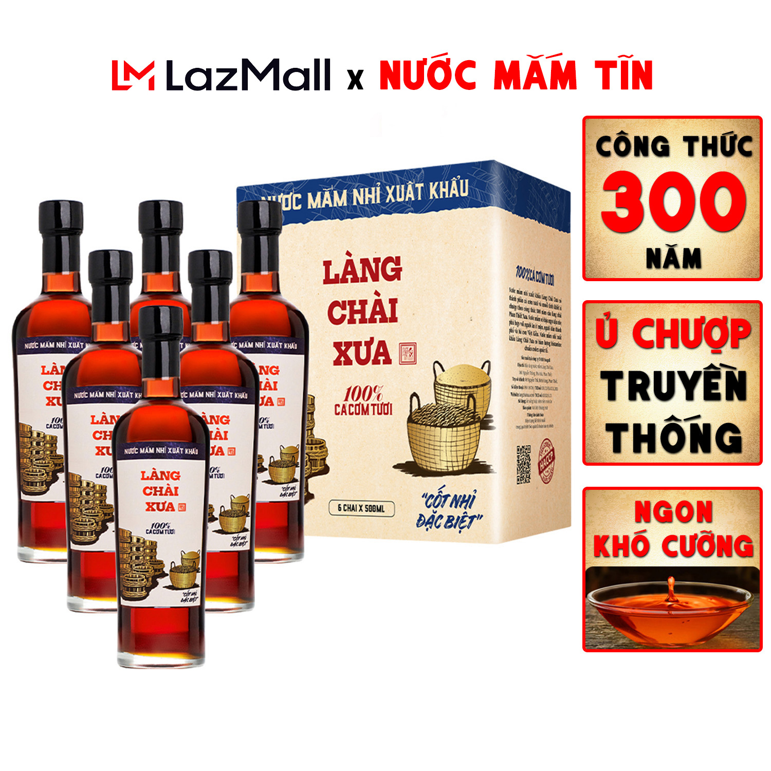 Nước mắm nhỉ xuất khẩu nhãn xanh 500ml cốt nhĩ đặc biệt vị dịu nhẹ
