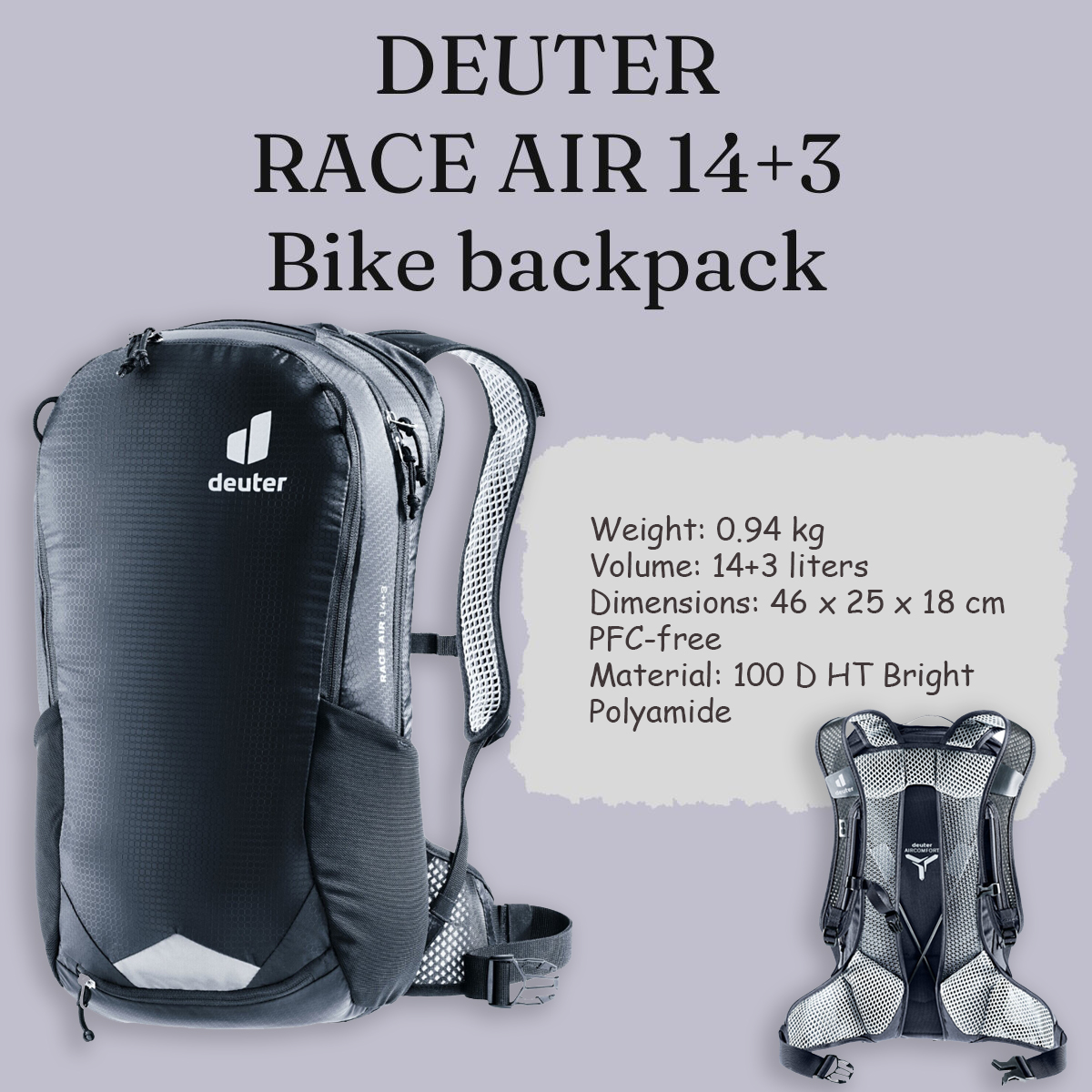 Bike Deuter Race Air Black Deuter Race Air 10 Bike Backpack Black