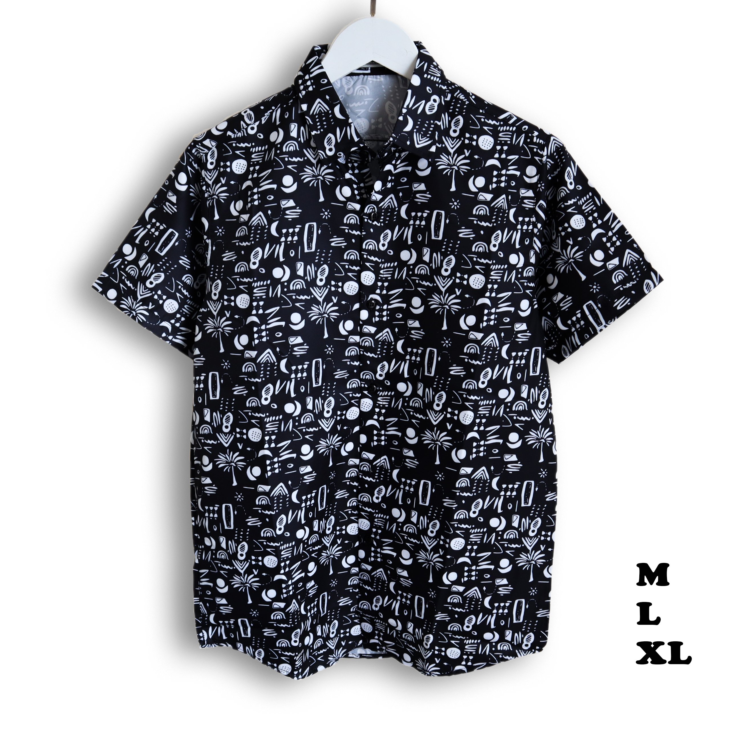 Áo sơ mi unisex họa tiết tay ngắn phom rộng thời trang cực đẹp