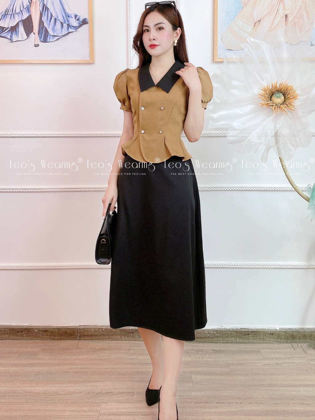 C396 LEOSWEARING set váy công sở