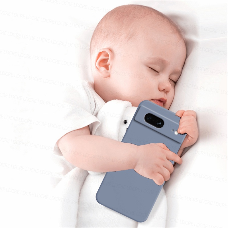 Cho Google Pixel 7 Pro vuông Silicone lỏng Ốp điện thoại cho Google Google Pixel 7A 7pro pixel7 5g Couple Cover quay lại mềm chống sốc máy ảnh bảo vệ trường hợp vỏ