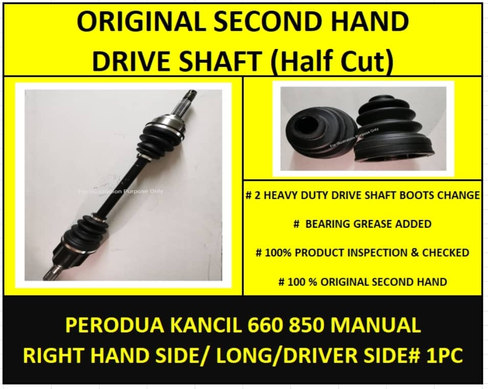 ORIGINAL SECONDHAND PERODUA KANCIL 660 850 (MANUAL) DRIVE SHAFTLONG