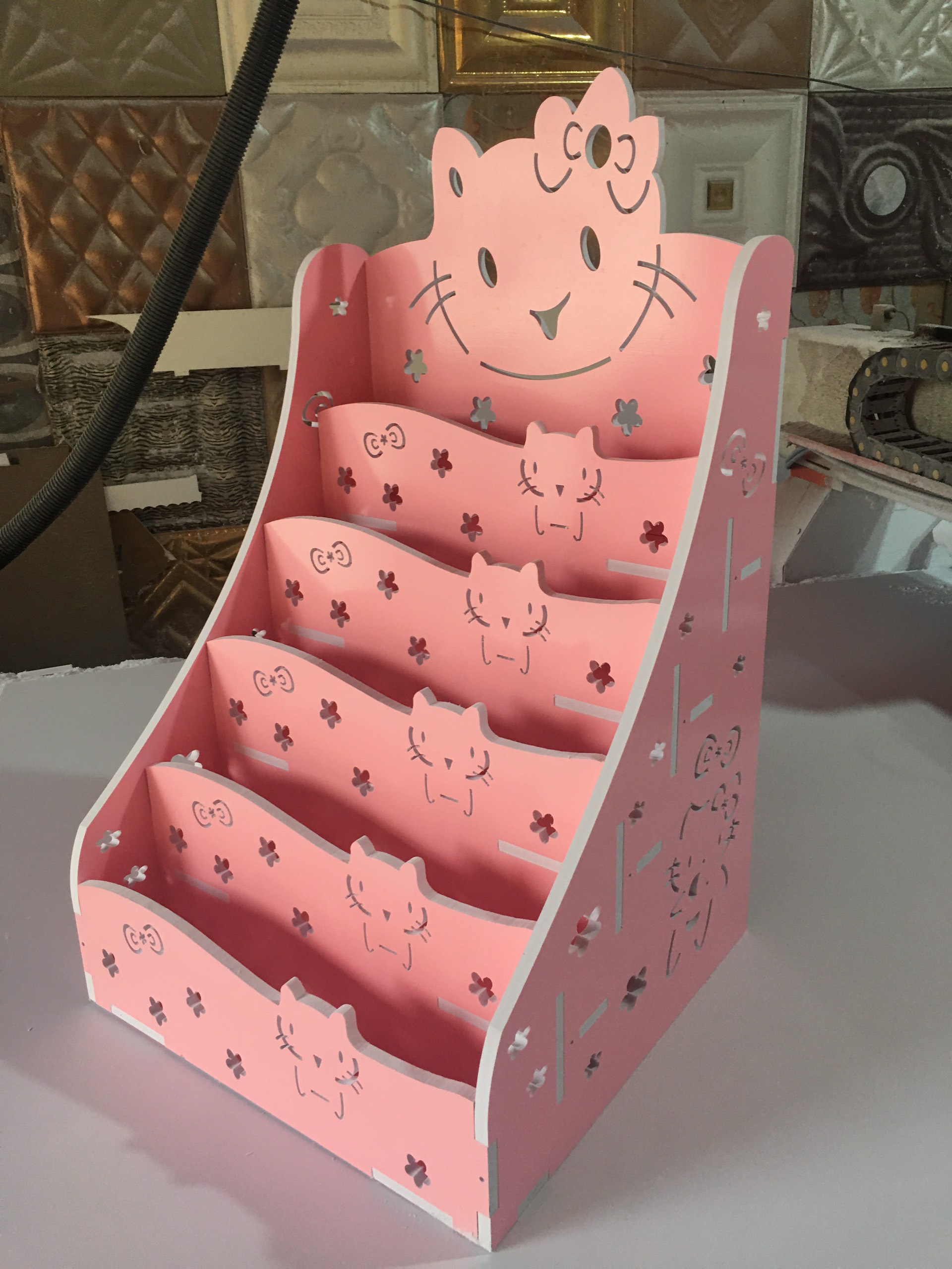 Kệ giá sách Hello Kitty đựng đồ đa năng tự tháo lắp đa năng (3 size)