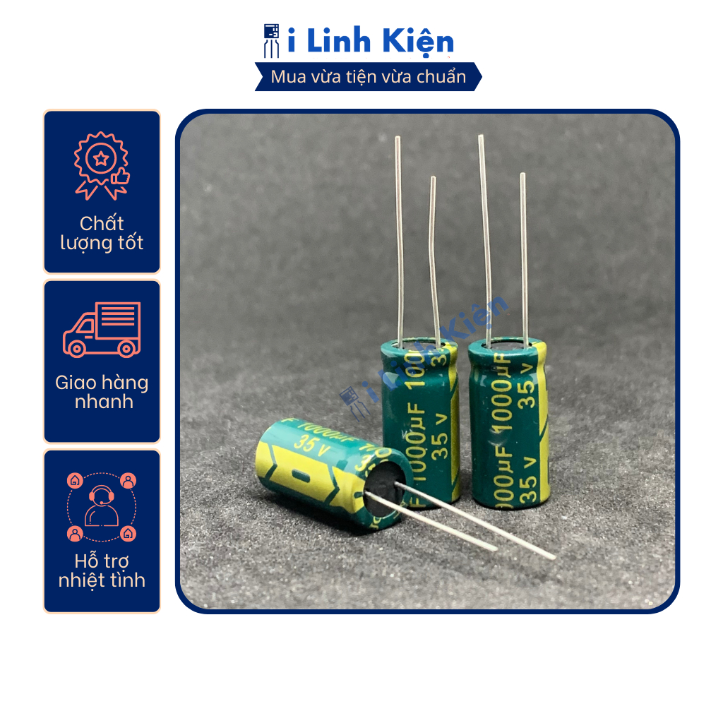 Tụ hóa 35V 100uF-10000uF Combo 10 con chất lượng cao.