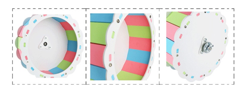 Bánh chạy wheel lắp ráp bằng gỗ cho hamster