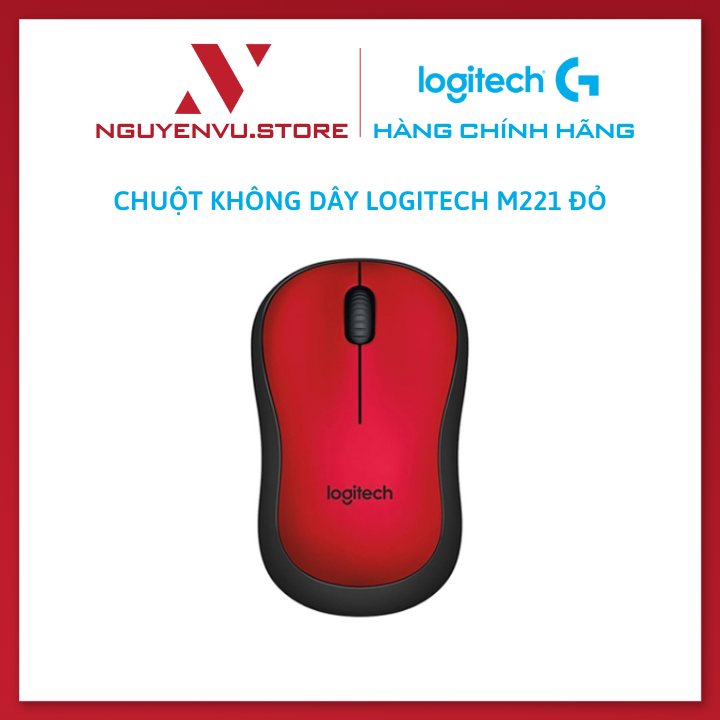 Logitech Wireless Mouse M221 red-authentic