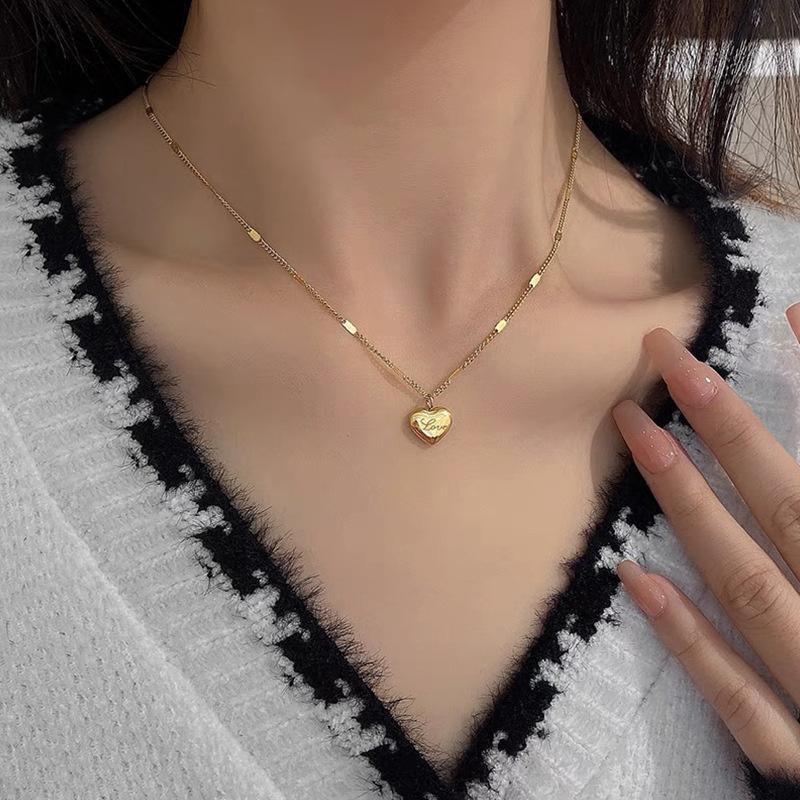 2Pc%20Buy%201%20Take%201%20Titanium%20Steel%20Korean%20Love%20Earrings%20Necklace%20Set%20Fashion%20Elegant%20No%20Fade%20Simple%20Jewelry%20Accessories%20Gifts%20for%20Gf%20-%20Image%203