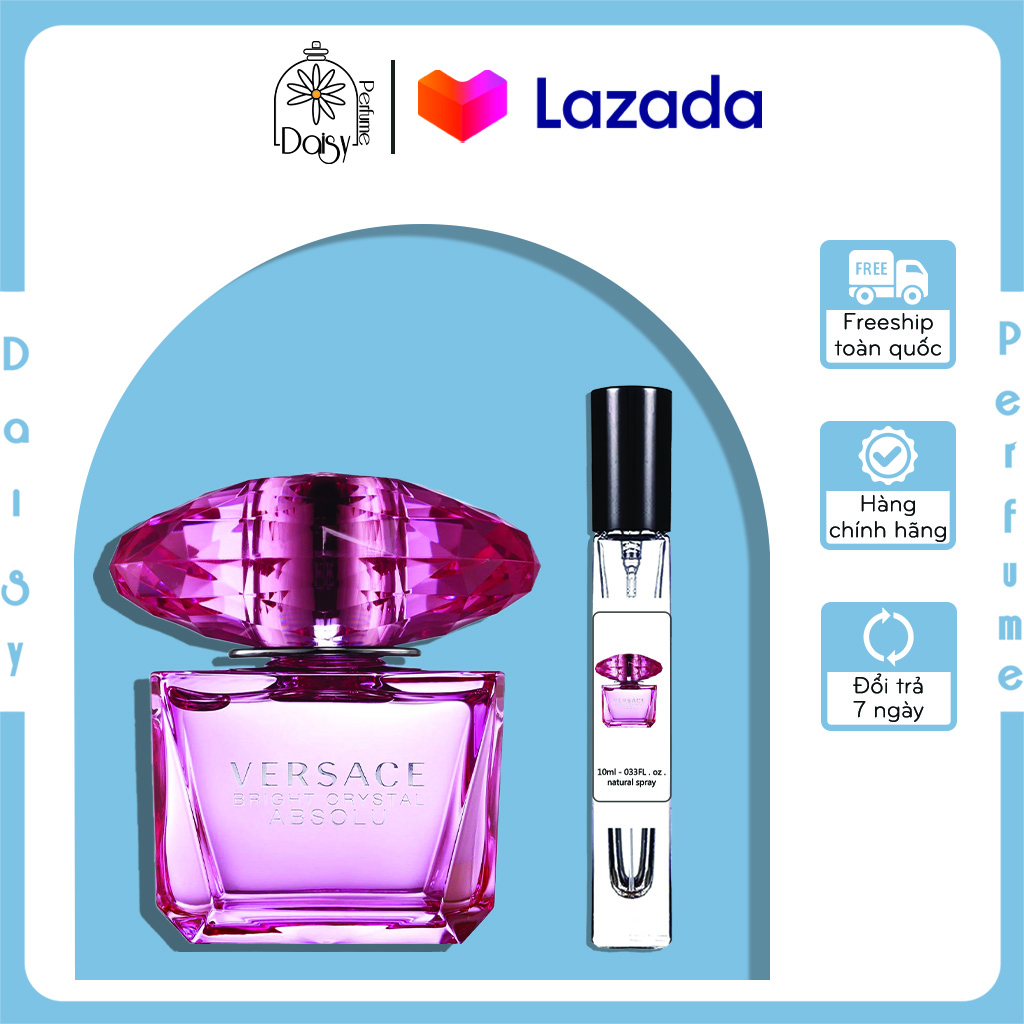 Nước hoa nữ Bright Crystal Absolu Versace edp 5ml/ 10ml/ 20ml chính hãng thơm lâu hương thơm nữ tính, gợi cảm, tươi mới cho mùa xuân hè Daisy Perfume