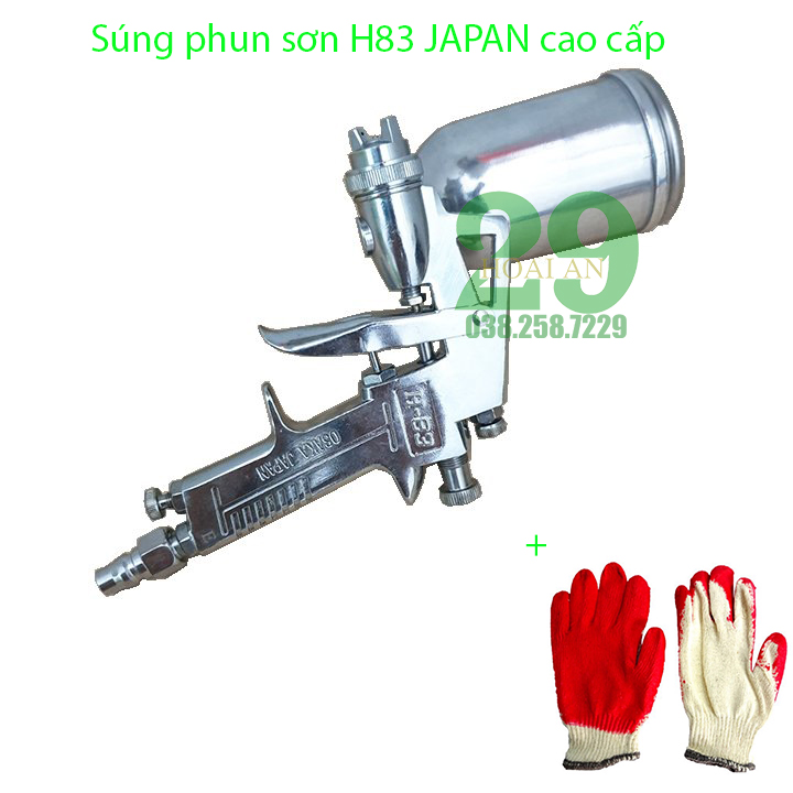 Súng phun sơn h83 osaka japan inox bền bỉ vĩnh viễn tặng găng tay bảo hộ