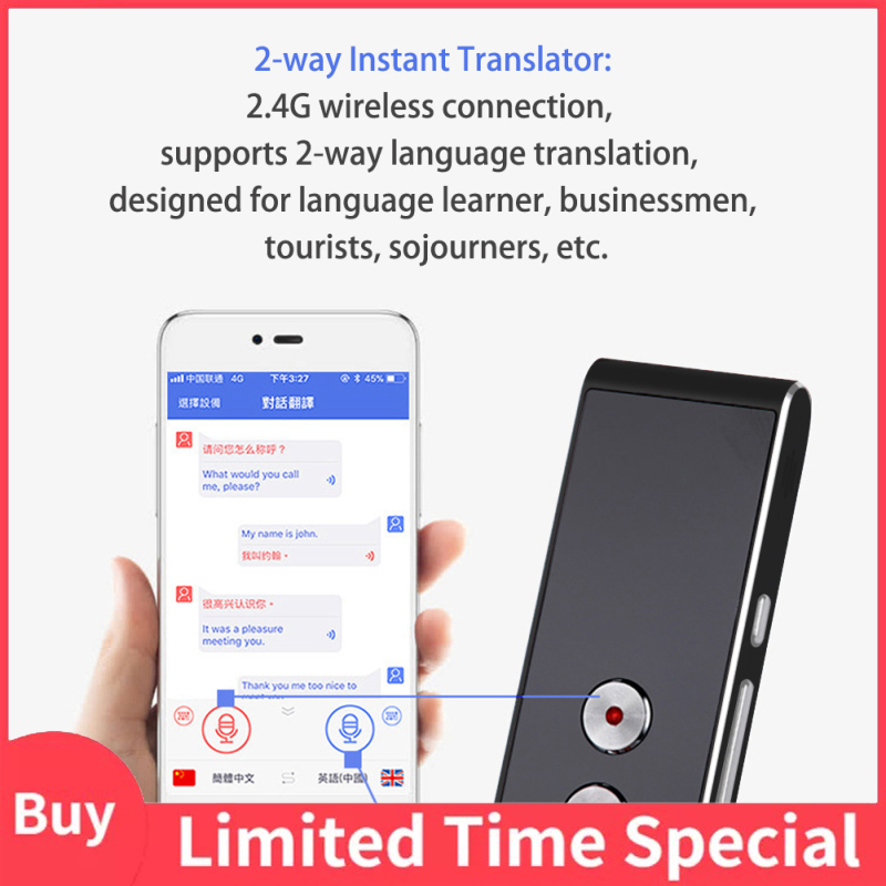 Smart Translator Intelligent Speech Translation Machine Simultaneous Translation 40 Language For Interpreter Tourism