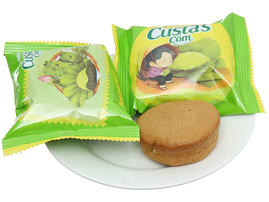 Bánh Orion Custas Nhân Kem Cốm Hộp 276g (12 bánh)