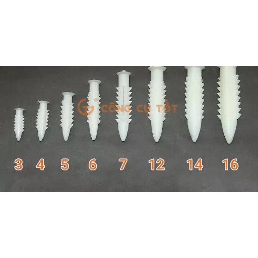 Nở nhựa các số túi 100c