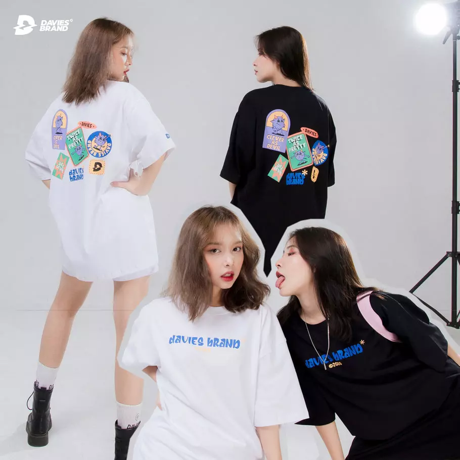 Áo thun Davies nam nữ DSS Tee Devil Sticker - Black