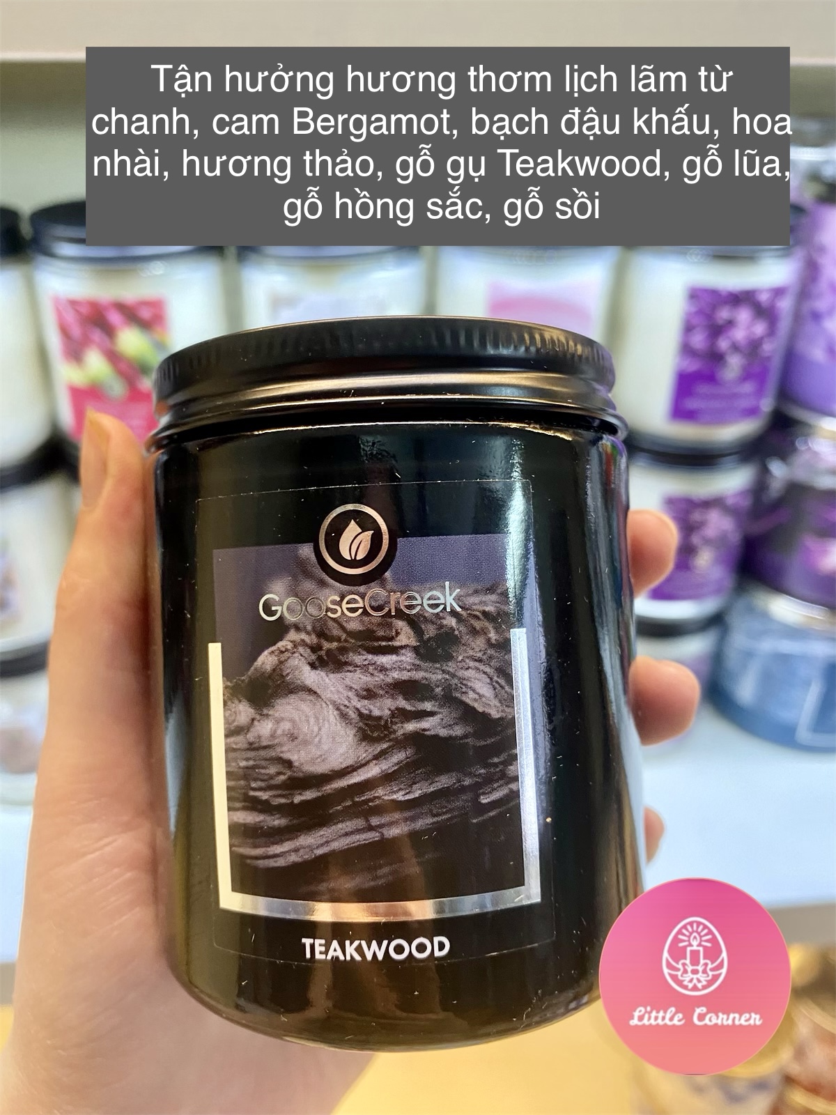 Nến thơm 1 bấc GOOSE CREEK 198g - Men Collection