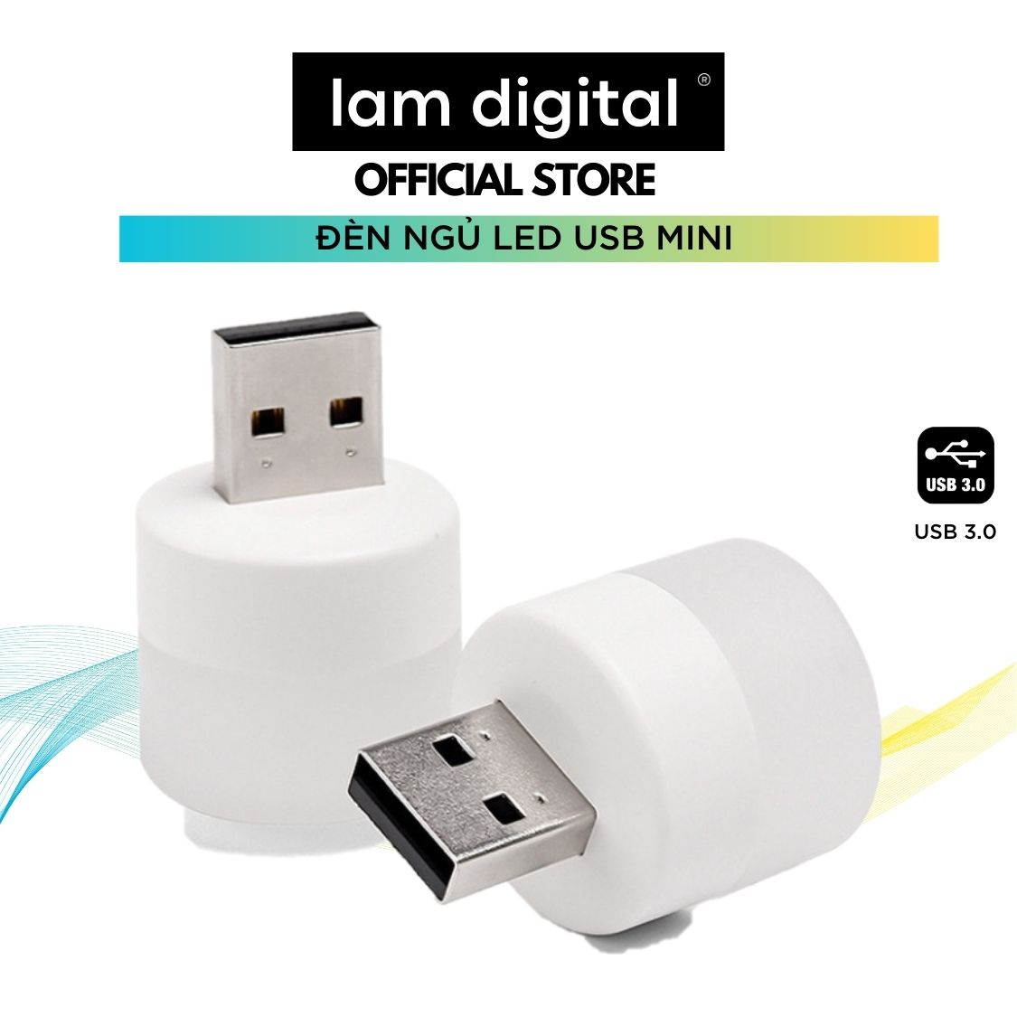 Đèn Ngủ LED Cổng USB, Đèn LED Mini Bảo Vệ Mắt Đọc Sách