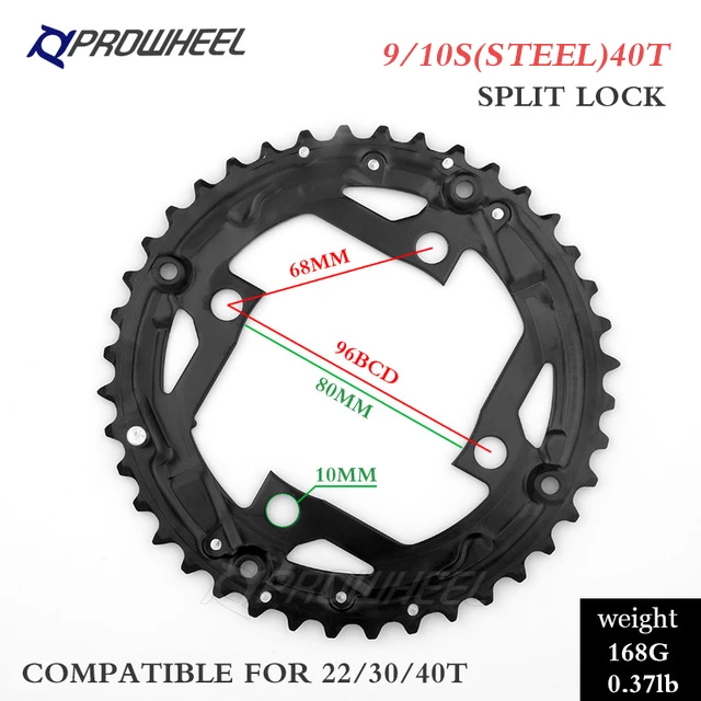 PROWHEEL Round Chainring 64/96/104BCD Mountain Bike Chainwheel 22T 24T 30T 32T 40T 42T 44T Sprocket steel/Alloy Tooth plate Part
