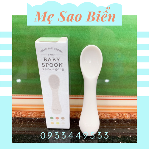Thìa muỗng ăn dặm silicon cho bé Bluemama Modui Hàn Quốc